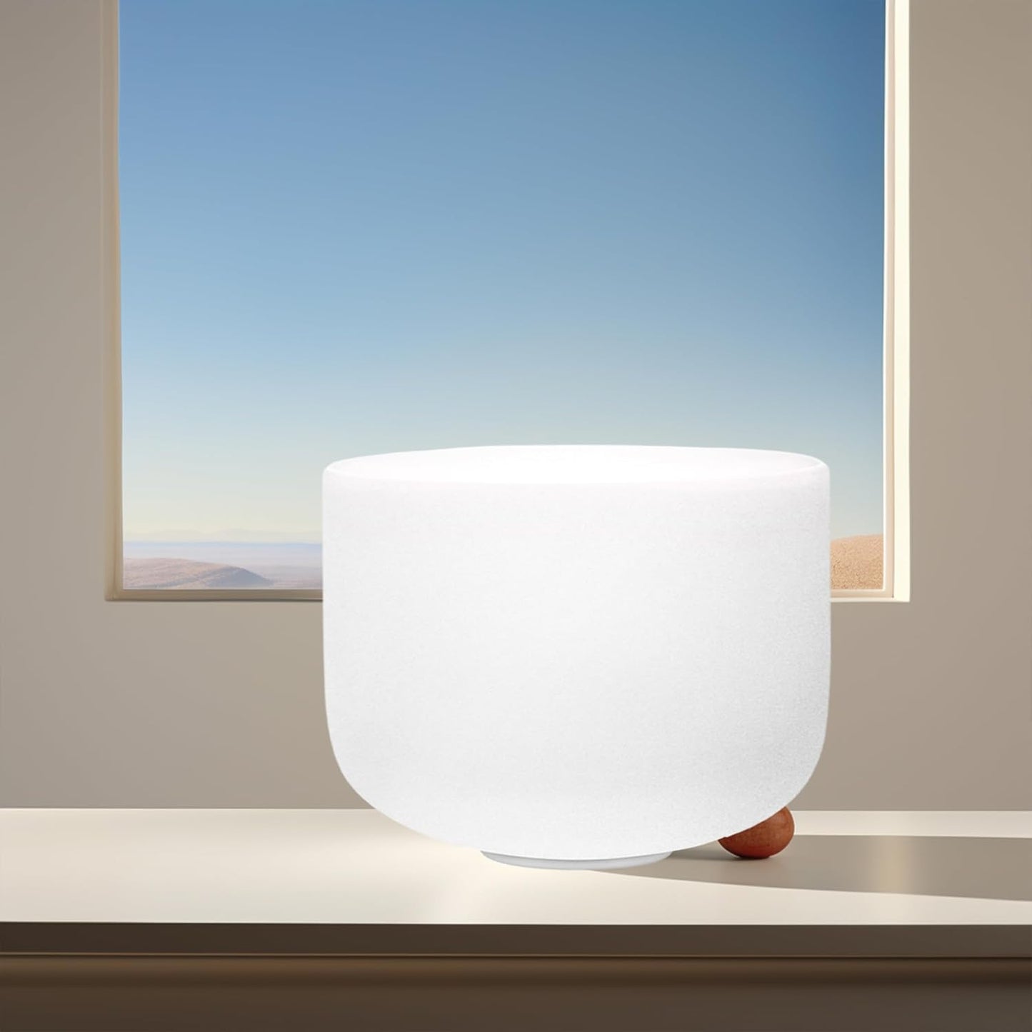 TOPFUND F Note Crystal Singing Bowl Heart Chakra 8 inch with Heavy Duty Carrying Case and Suede Striker