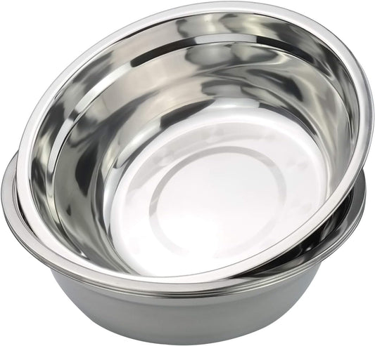 Callyne Stainless Steel Mixing Bowls, Set of 4 Metal Prep Bowls