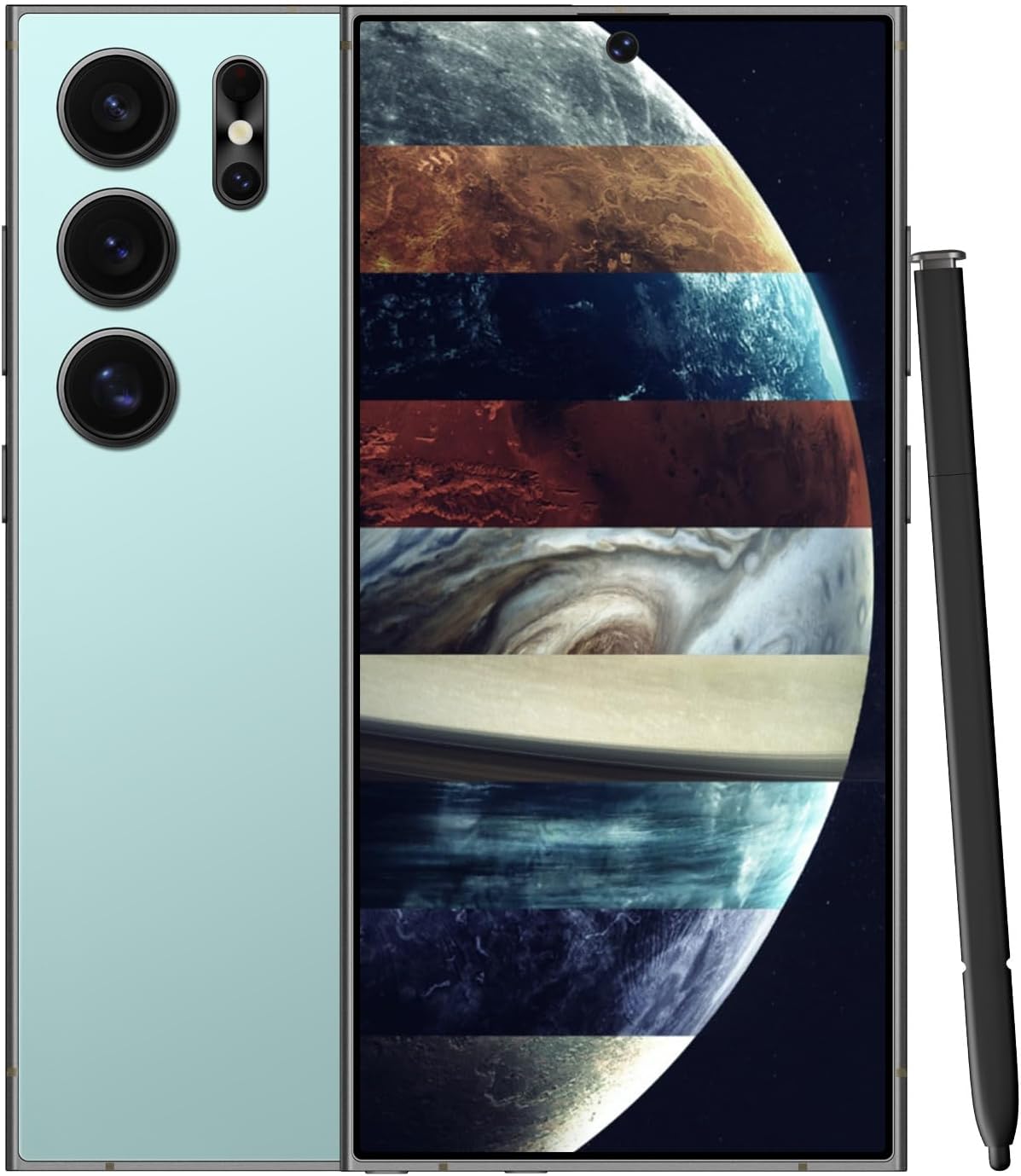 Unlocked Cell Phones Smartphone Unlocked Phones 8+256GB 6.8" HD Screen Dual SIM 108MP+48MP Camera and Built-in Pen (Violet)