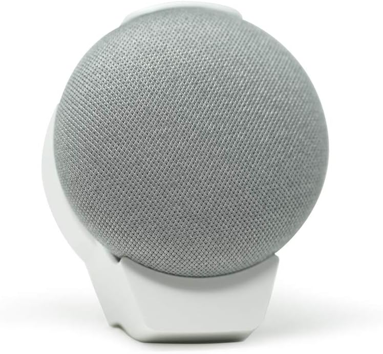 doqxD Outlet Wall Mount Holder for Google Nest & Home Mini: Essentials for Google Home - Fits All Mini Generations (1-Pack, Frost White)