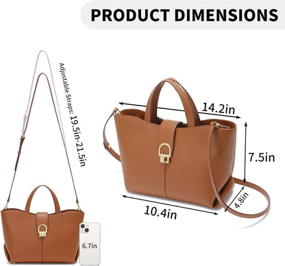 Leather Handbag for Women Tote bag Boho Purses and Handbags with Zipper Crossbody Bag Big shoulder handbag