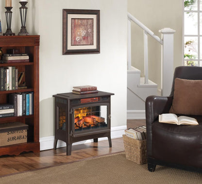 Duraflame Electric Infrared Quartz Fireplace Stove with 3D Flame Effect, Bronze