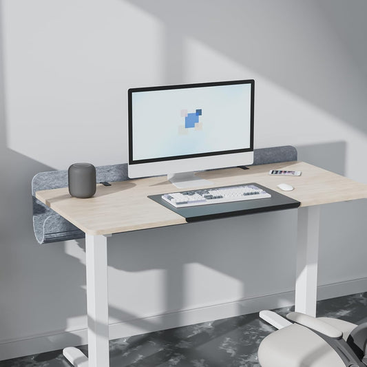 Under Desk Cable Management Tray, 47.2" Felt Cord Organizer with No Drill Clamp or Screw Mount, Hidden Wire Management for Power Strips & Cables, Cable Tray Under Desk for Home Office