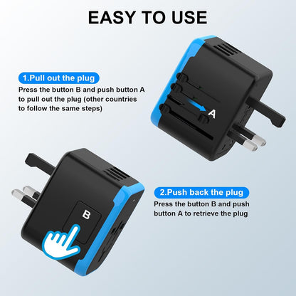 Universal Travel Adapter, DIWILI International Power Adapter
