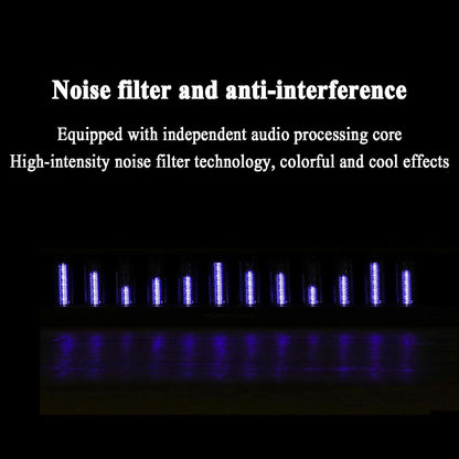 HUVIOVED RGB Sound Pickup Spectrum Lamp/Music Spectrum Analysers/Audio Spectrum Analyzer Display/Music Rhythm Recognition Light with Nixie Tube, MIC Pickup, 7 Preset Modes are Built in