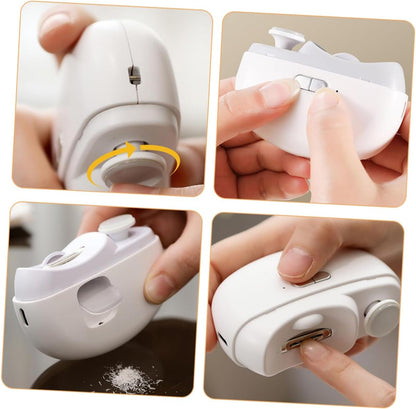 MUCKLILY Nail Clipper Fingernail File with Light Rechargeable Electric Nail Clipper for Adults Seniors and