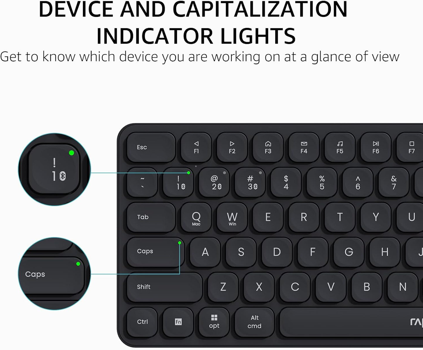 RAPOO Keyboard and Mouse Wireless - 9010M Multi-Device Wireless Keyboard Mouse Combo, 2.4GHz/Bluetooth 5.0/4.0 Wireless Keyboard Mouse Set for Windows/Mac/Linux/Chrome, Support 4 Devices, Silent Click