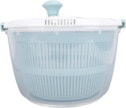 Fruit Washer Spinner, 5L Salad Spinner, 5.3 Quart Lettuce Spinner, Fruit Dryer Spinner, Salad Dryer for Washing, and Draining Greens, Fruits, and Vegetables, Blue