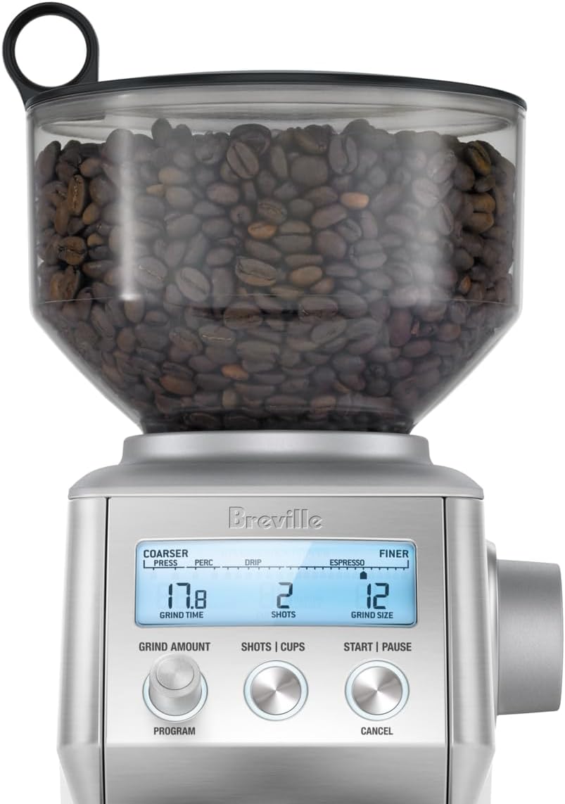 Breville BCG820BSS Smart Grinder Pro Coffee Bean Grinder, Brushed Stainless Steel