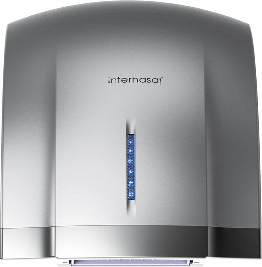 interhasa! Compact Hand Dryer 110V Commercial Electric Hand Dryer for Bathroom with Hot n Cold Air, 3-Pin Plug in - PuriLite
