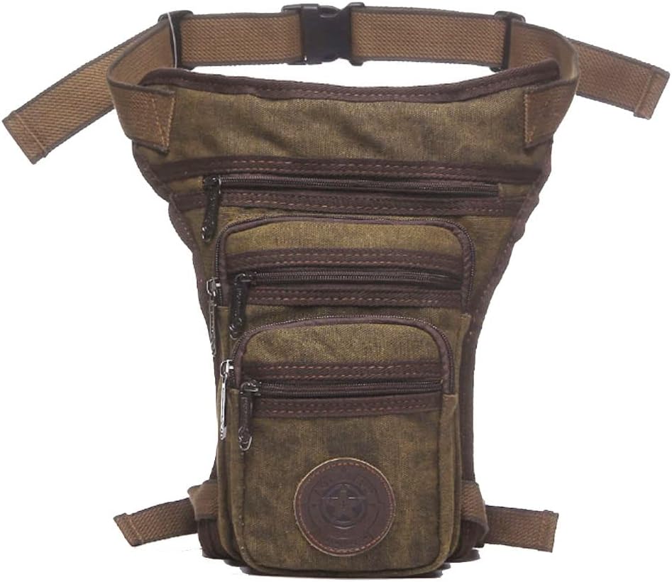 Motorcycle Drop Leg Bag Nylon Waist Pack for Men Women Travel Hiking Tactical Cycling Bike Ride Riding Crossbody Shoulder Fanny Pouch