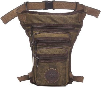 Motorcycle Drop Leg Bag Nylon Waist Pack for Men Women Travel Hiking Tactical Cycling Bike Ride Riding Crossbody Shoulder Fanny Pouch