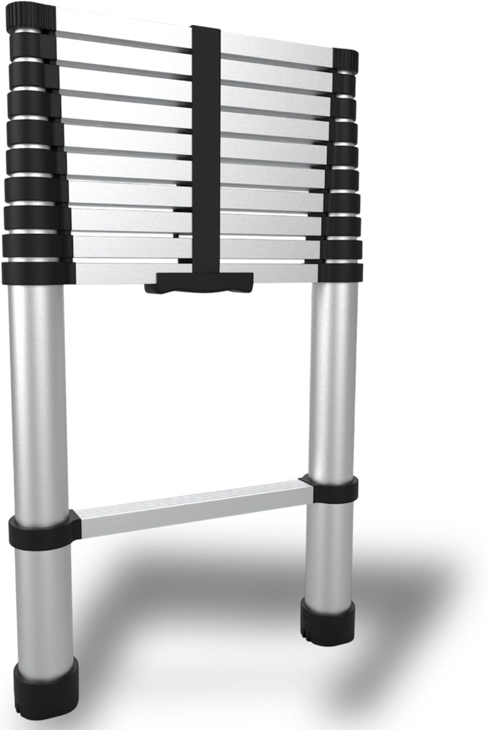 Collapsible Extension Ladder 9 ft – Compact, Lightweight & Durable for Home & Work - Portable Climbing Ladders 2.7 m - Multi-Purpose 8 Step Ladders - Foldable, Heavy Duty, Certified