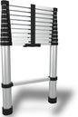 Collapsible Extension Ladder 9 ft – Compact, Lightweight & Durable for Home & Work - Portable Climbing Ladders 2.7 m - Multi-Purpose 8 Step Ladders - Foldable, Heavy Duty, Certified