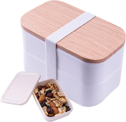 Bento Box Adult Lunch Box with Lunch Bag,Japanese Lunch Box Containers for Adult,Bento Lunch Box with Leakproof 54OZ Black (Black)