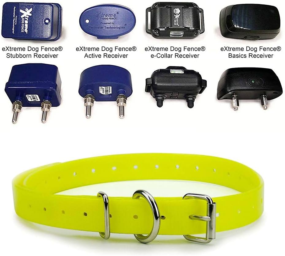 Orange Heavy-Duty 3/4" Waterproof and Odor Proof TPU Replacement Dog Collar Strap for Bark, Shock, Training and Electric Dog Fence Receiver Collars