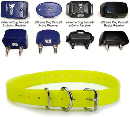 Orange Heavy-Duty 3/4" Waterproof and Odor Proof TPU Replacement Dog Collar Strap for Bark, Shock, Training and Electric Dog Fence Receiver Collars