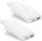 Flat USB C Wall Charger,2-Pack 2 Ports Slim C Charger Fast Charging Block