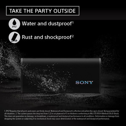 Sony ULT Field 3 Wireless Portable Bluetooth Speaker, IP67 Waterproof, Dustproof, Rustproof, and Shockproof with Enhanced Bass, 24 Hour Battery and Shoulder Strap (SRSULT30H), Forest Gray