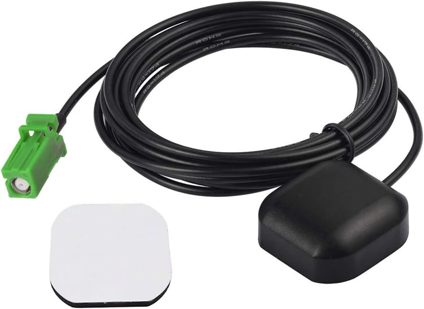 Bingfu Vehicle GPS Navigation Antenna Active GPS Antenna with Fakra C Right Angle Connector Compatible with Car Truck GPS Navigation Receiver System Factory DVD Stereo Head Unit