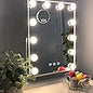 FENCHILIN Lighted Makeup Mirror Hollywood Mirror Vanity Makeup Mirror with Light Smart Touch Control 3Colors Dimmable Light Detachable 10X Magnification 360°Rotation(White)