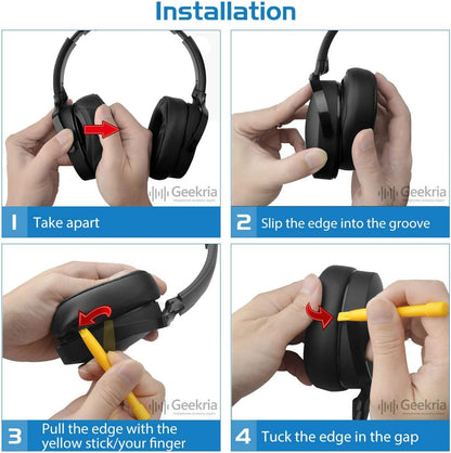 Geekria QuickFit Replacement Ear Pads Compatible with Skullcandy Crusher Wireless/Evo/ANC, Hesh 3/EVO/ANC, Venue ANC Headphones, Ear Cushions (Brown)