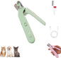 Pupnourish Nail Trimmer, Pupnourish Nail Clippers, 2 in 1 Rechargeable Electric Nail Clipper and Grinder with Light, Safe and Precise Dog & Cat Nail Grooming Tool (Green)