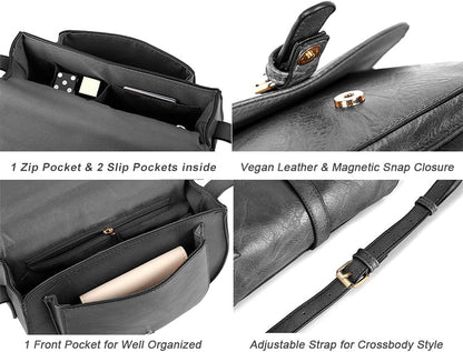 Crossbody Bags for Women Small Over the Shoulder Saddle Purses and Boho Cross body Handbags,Vegan Leather