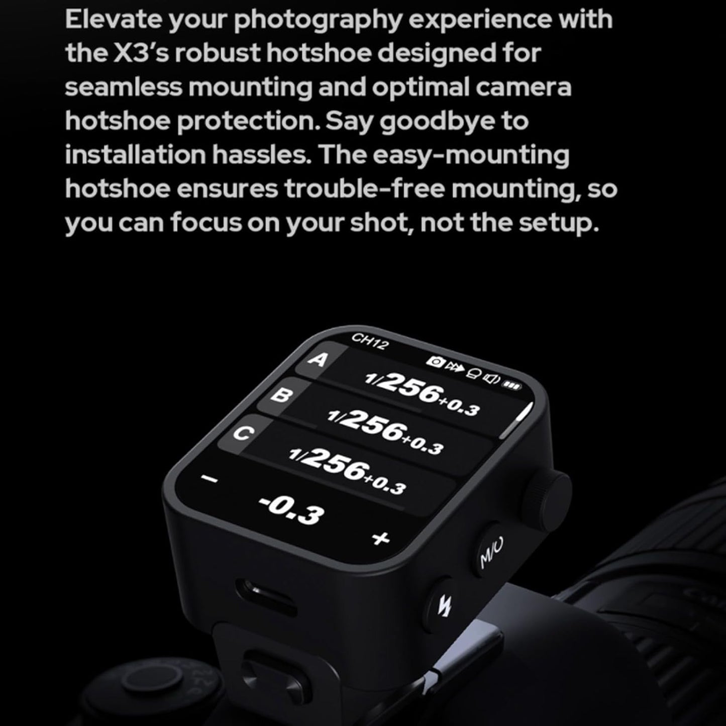 Godox X3-F X3F X3 F Touchscreen TTL Wireless Flash Trigger for Fuji, 2.4GHz Wireless, High Speed Sync, OLED Screen Adjustable Brightness TTL Speedlight Transmitter for Fujifilm Cameras (Autoflash)