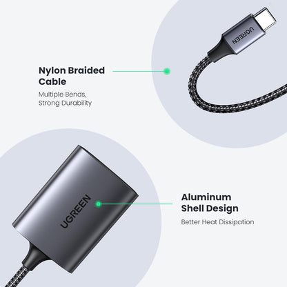 UGREEN SD Card Reader USB C 3.1 Micro SD Memory Card Adapter for SDXC SDHC, MMC, RS-MMC, Micro SDXC SDHC Compatible with iPhone 15 MacBook iPad Galaxy S23 A14