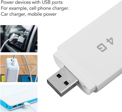 4G LTE Mobile, USB Pocket Portable Router, High Speed Mobile Hotspot with SIM Card Slot, Sharing Up to 10 Users, for Travel Business (White)