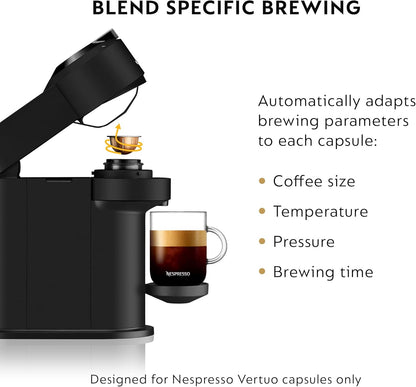 Nespresso Vertuo Next Coffee and Espresso Machine by Breville with Aeroccino Milk Frother - Light Grey
