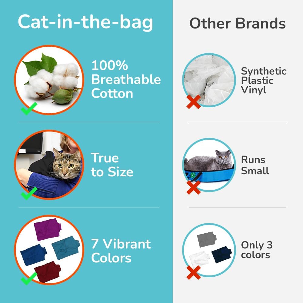 Cat-in-the-Bag Cozy Comfort Carrier - Small Caramel Pet Carrier for Cat and Cat Restraint for Medication Administration, Nail Clipping, Travel, Vet Visits, and Dental Care