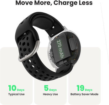 Amazfit Active 2 Smart Watch 44mm, GPS Maps with Direction, Fitness Tracker, 10 Day Battery, Sleep Monitor, 160+ Sport Modes, Water Resistant, for Android & Apple iPhone, Black Sport Silicone