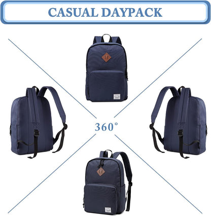 VASCHY Lightweight School Backpack for Women with Sleeve for 14" Laptop