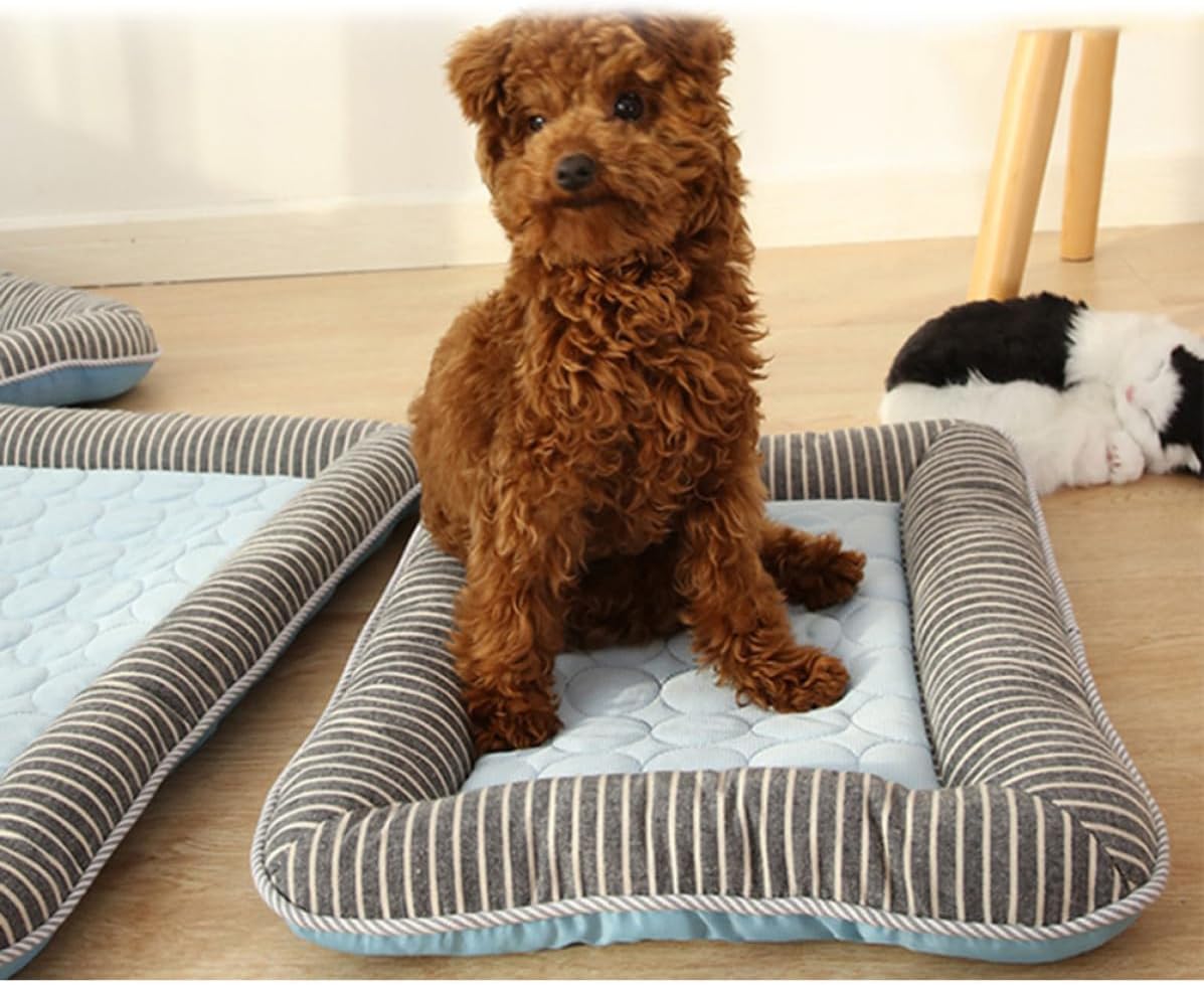 PET Cooling Mat Self Cooling Non Slip Fabric Blue Summer Bed