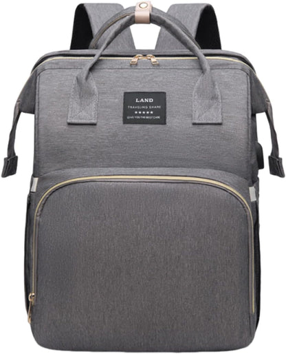 Diaper Bag Backpack | Large Capacity Baby Travel Bag with Portable Changing Pad