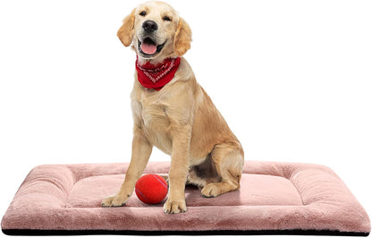 VERZEY Medium/Large Dog Bed Mat Crate Pad, 36" Metal Crates Fit, Ultra-Soft, Machine Washable & Anti-Slip Kennel Mat, Cozy Sleeping Mat for Medium/Large Dogs, Gray, 36L x 23W x 1H Inches