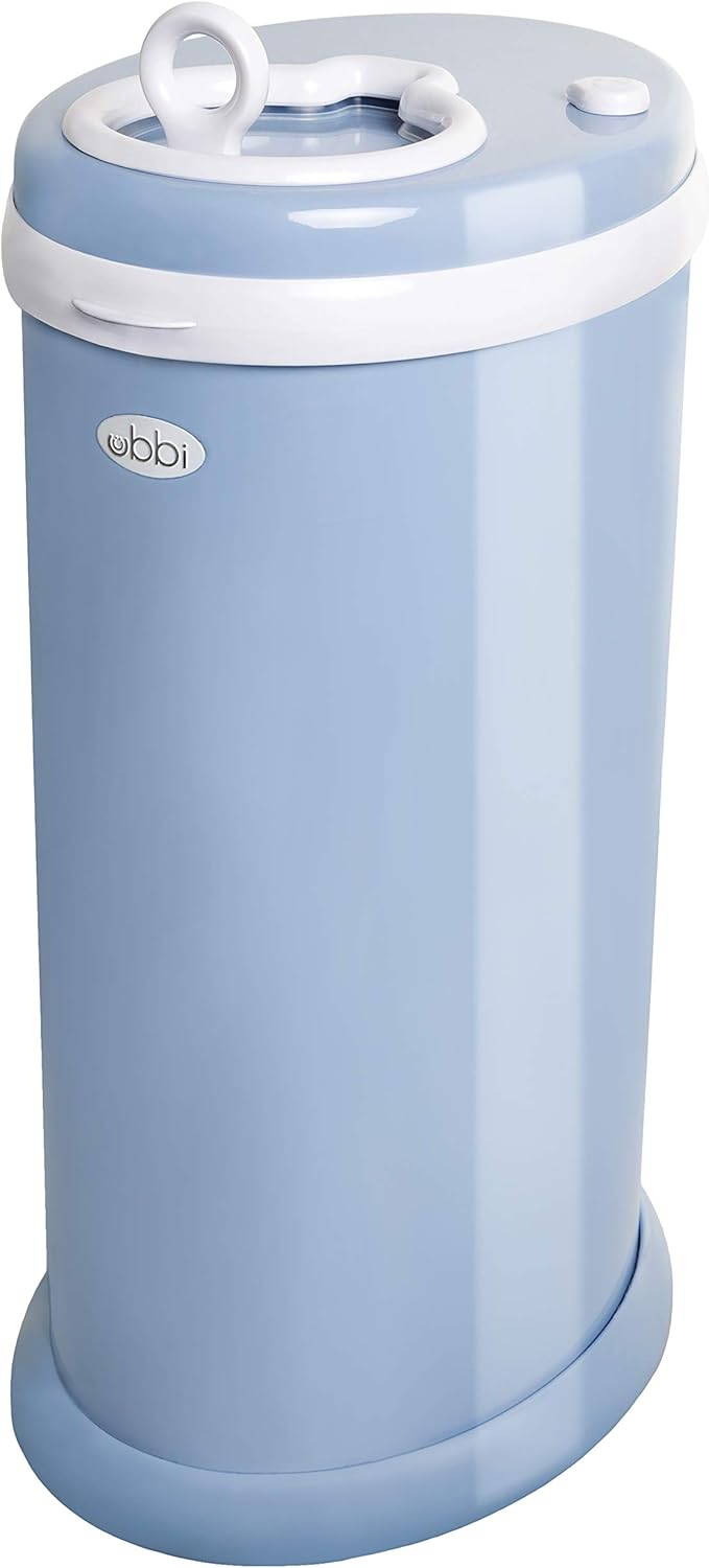 Ubbi Steel Diaper Pail, White