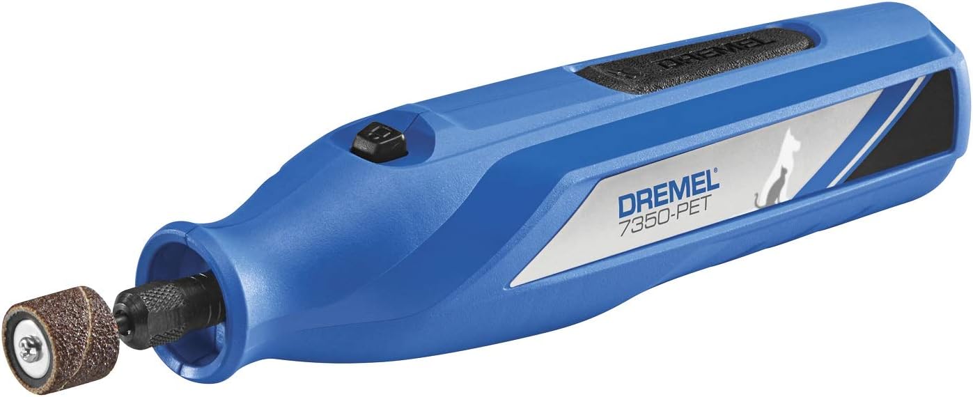 Dremel 7350-PET 4V Pet & Dog Nail Grinder, Easy-to-Use & Safe Nail Trimmer, Professional Pet Grooming Kit - Works on Large, Medium, Small Dogs & Cats