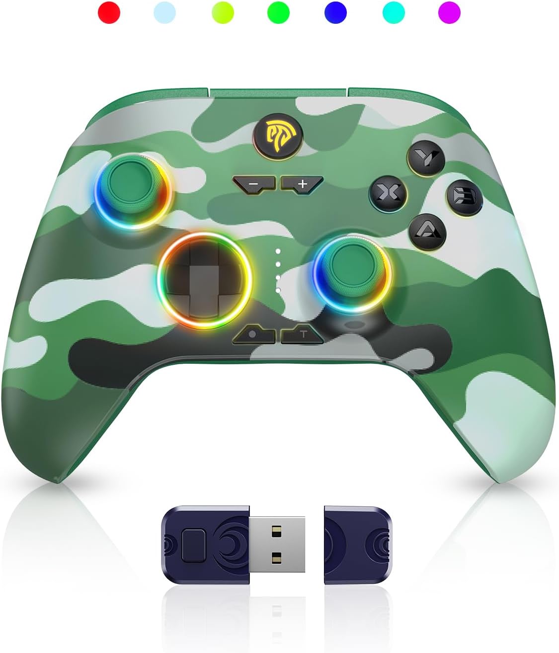 EasySMX X15 PC Controller - Enhanced Wireless Bluetooth Controller with Hall Joysticks/Hall Triggers/RGB Lighting - No Stick Drift, No Dead Zone - Work for Windows PC, Android, Steam and Switch