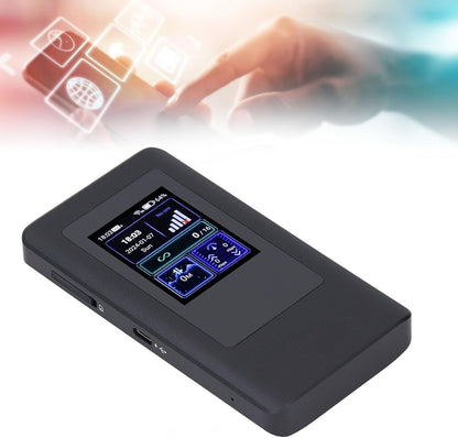 5G Wif 6 Portable Hotspot, 2.4GHz 5.8GHz 2.4 Inch LCD Screen, 16 Devices Simultaneous Connection, IP54 Waterproof, 4000mAh Battery, Nano SIM Card Slot, for Travel