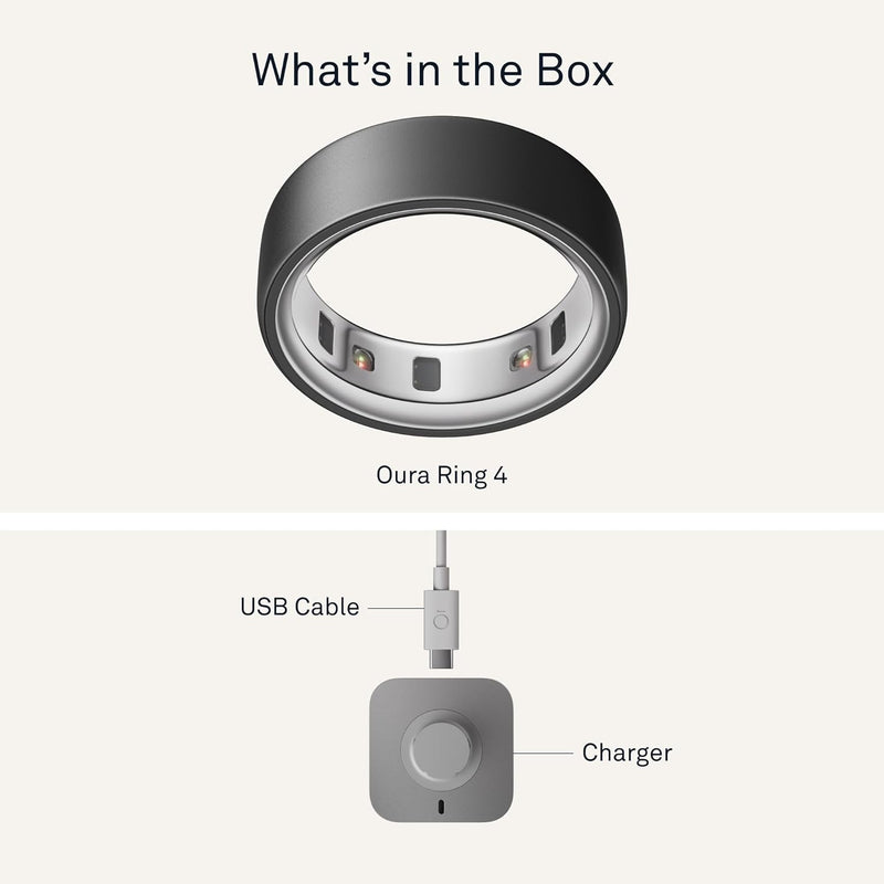 Oura Ring 4 - Gold - Size 9 - Smart Ring - Size First with Oura Ring 4 Sizing Kit - Sleep Tracking Wearable - Heart Rate - Fitness Tracker - Up to 8 Days of Battery Life