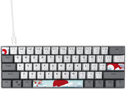 Owpkeenthy Full Size Green Mechanical Gaming Keyboard with Number Pad, Wired 100% Office NKRO Keyboard RGB Backlit 104 Keys with Red Switch for PC Gamer (104 Matcha)