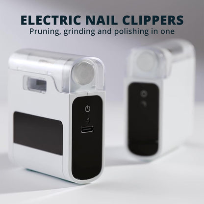 Automatic Electric Nails Clippers With Polishing Electric Toe Nails Clippers For Adults Baby Trimmer File Nail Cutter