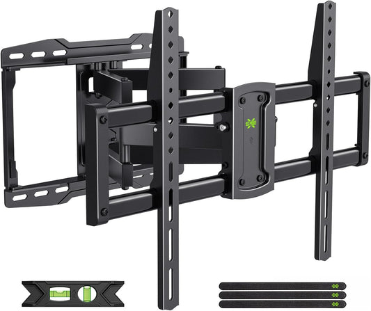 USX Mount UL Listed Full Motion TV Wall Mount for Most 37-86 inch TV, Swivel and Tilt Mount with Dual Articulating Arms Up to 132lbs, VESA 600x400mm, 16" Wood Studs, XML019