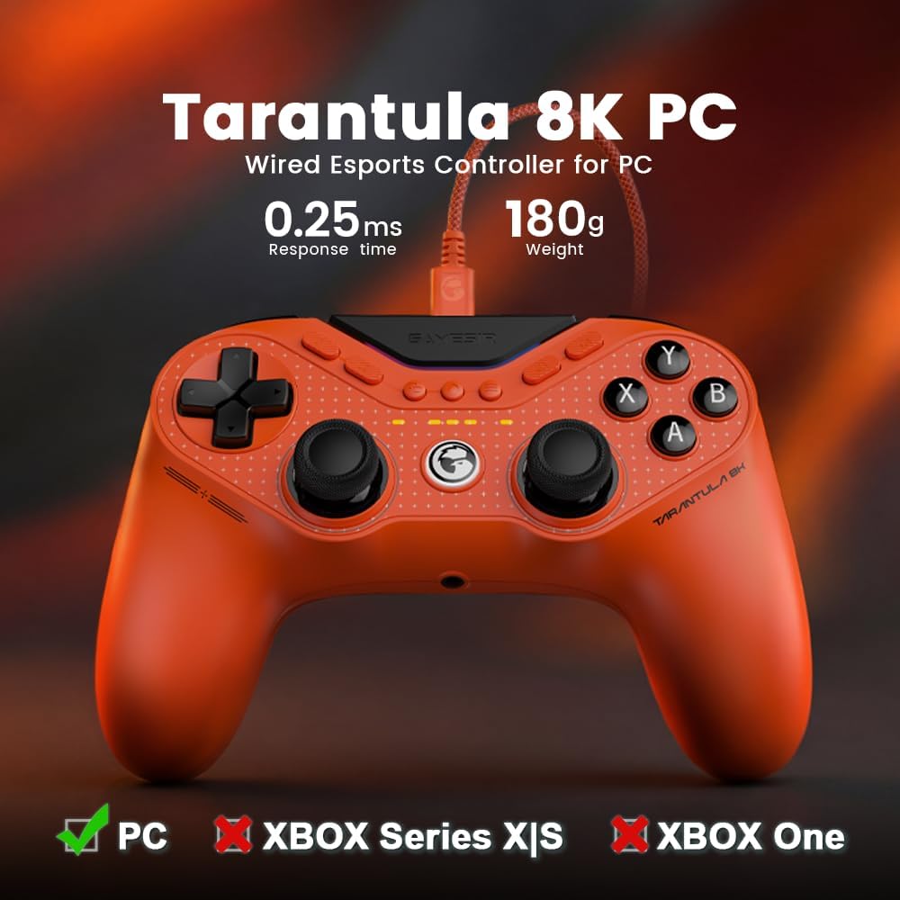 GameSir Tarantula 8K PC Wired Esports Controller for Windows