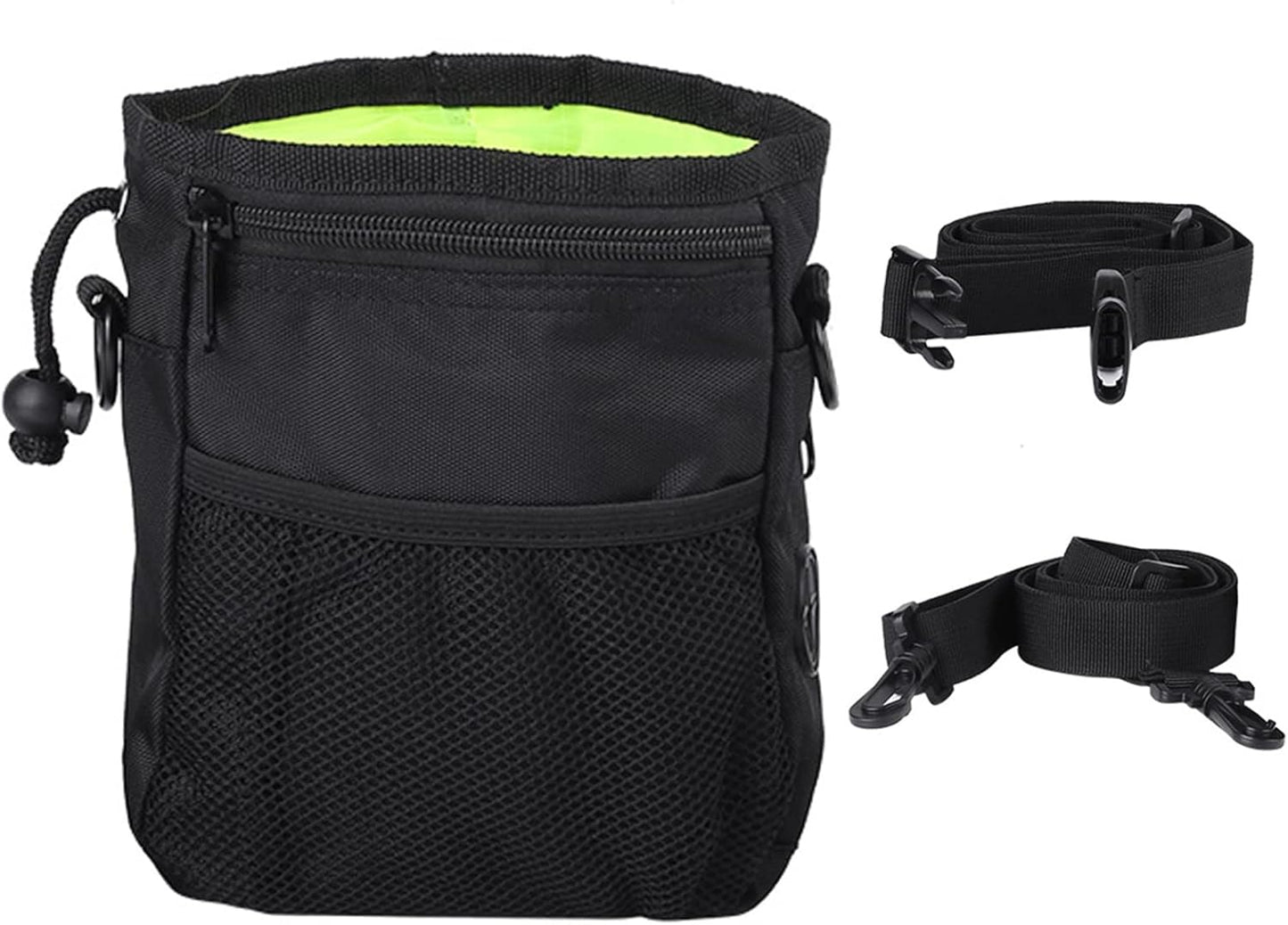 Pet Treat Bag, Dog Obedience Training Waist Pouch Reward Bait Bag Food Snack Small Items, Storage Bags with Shoulder and Strap Built in Poop Dispenser for pet