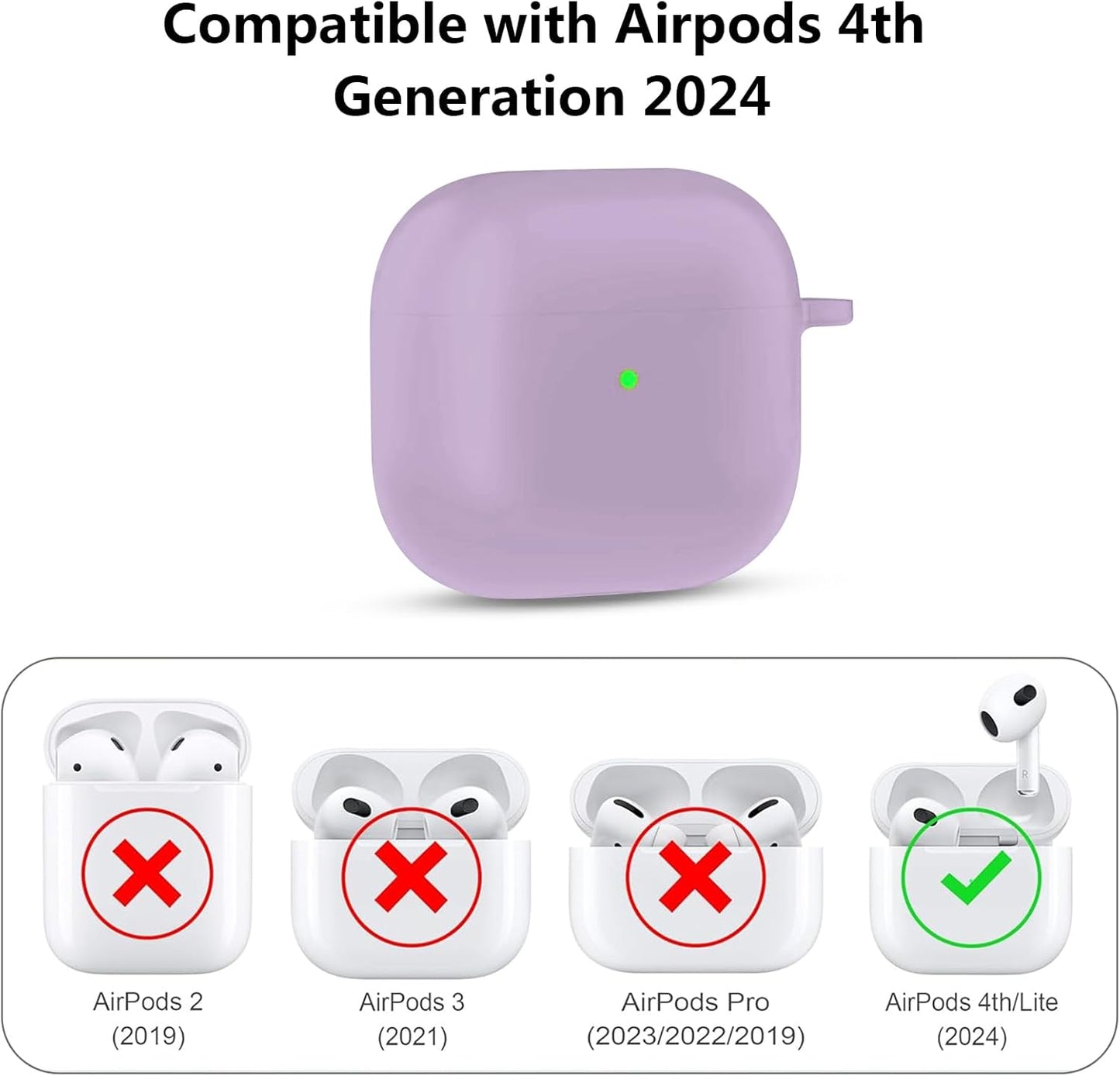 Aircawin for Airpods 4 Case Cover,Shockproof Case for Airpods 4th Generation Case Cover 2024,Premium Silicon Case with Keychain and Cleaing Pen for Airpods 4 Gen, Wireless Earphone Accessories-Blue
