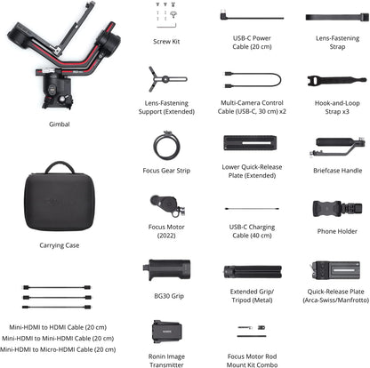 DJI RS 3 Mini, 3-Axis Gimbal Stabilizer for Cameras Canon/Sony/Panasonic/Nikon/Fujifilm, 2 kg (4.4 lbs) Tested Payload, Camera Stabilizer, Camera Gimbal with Native Vertical Shooting